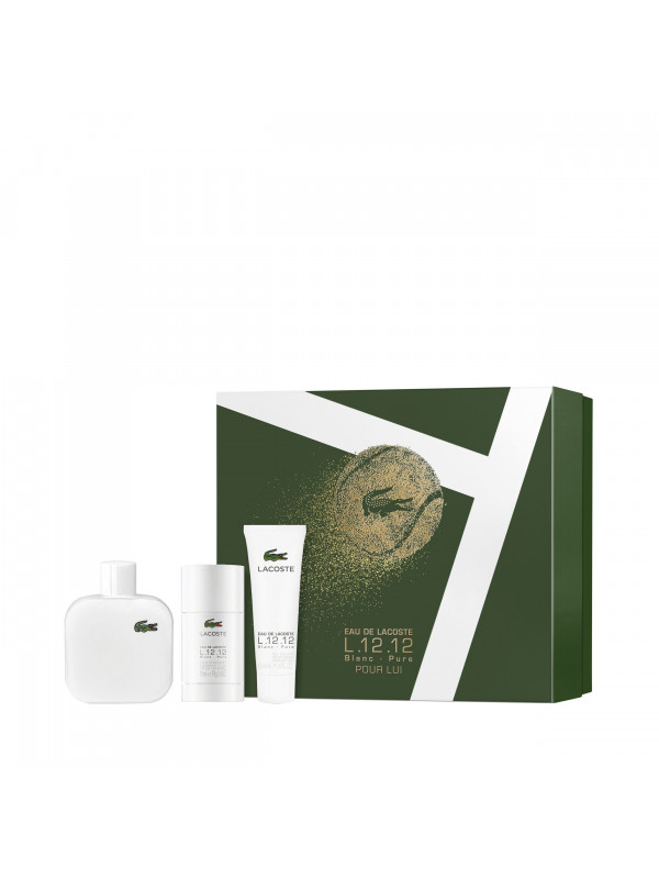 L.12.12 Blanc EDT 100ml + deo stick 75ml + SG 50ml eclair parfumeries L.12.12 Blanc EDT 100ml + deo stick 75ml + SG 50ml eclair parfumeries