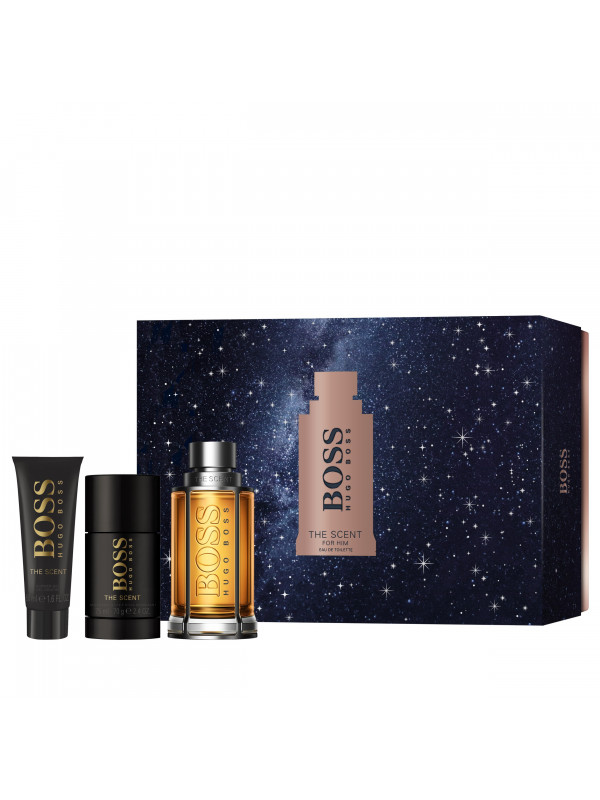 Boss The Scent EDT 100ml + déo stick 75ml + SG 50ml eclair parfumeries Boss The Scent EDT 100ml + déo stick 75ml + SG 50ml eclair parfumeries