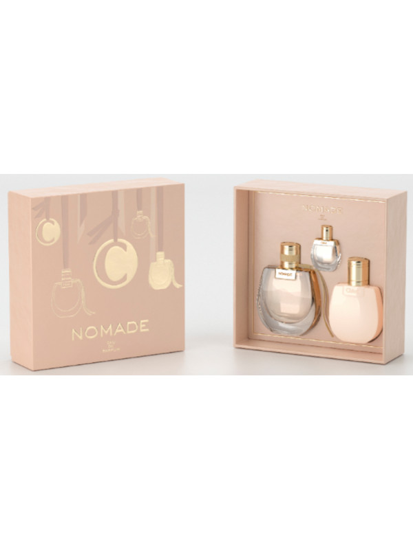 Chloe Nomade EDP 75ml + Body Lotion 100 ml + Mini 5 ml eclair parfumeries Chloe Nomade EDP 75ml + Body Lotion 100 ml + Mini 5 ml eclair parfumeries