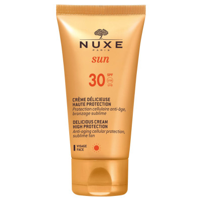 Nuxe Sun Crema facial deliciosa alta protección SPF30