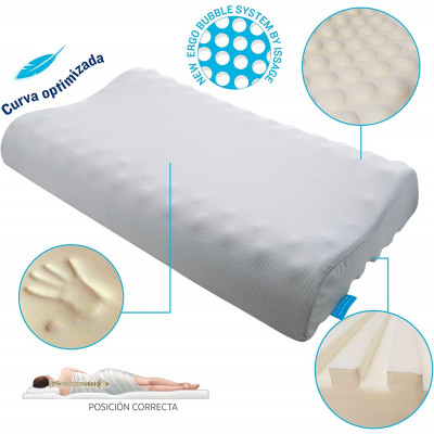 Ergobubble Gray Almohada cervical de Memory Foam