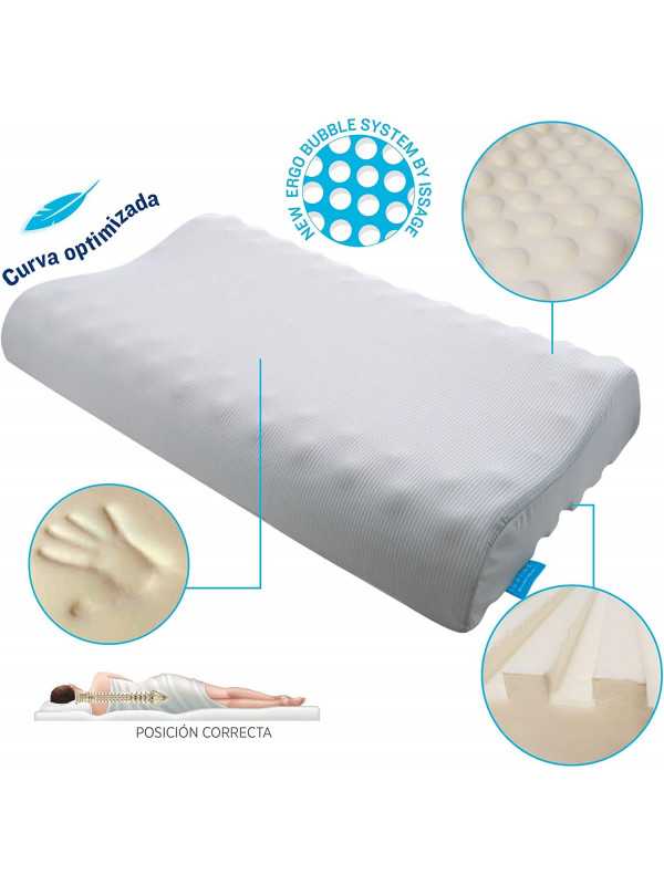 Odio pañuelo Párrafo Ergobubble Gray Almohada cervical de Memory Foam