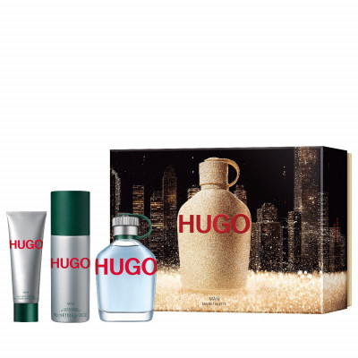 HUGO MAN Estuche hombre EDT 125 ml + Deo Spray 150 ml + Sower Gel 50 ml