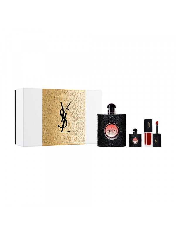 BLACK OPIUM Coffret femme 90 ml + mini 7.5 ML + Rouge à lèvres