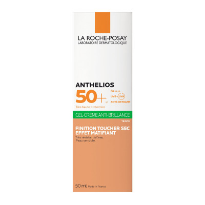 ANTHELIOS Toque Seco con Color SPF50+ Protector Solar Rostro Pieles Sensibles 50 ml