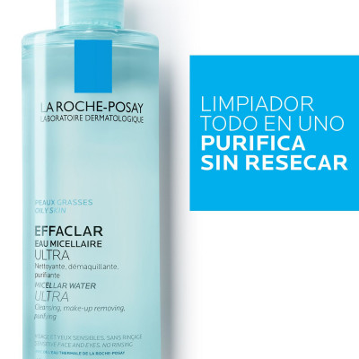 EFFACLAR Agua Micelar Ultra Limpiadora Facial y Purificante