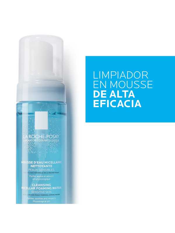 PHYSIOLOGIQUE Espuma de Agua Micelar Desmaquillante y Limpiadora Facial  Piel Sensible 150 ml