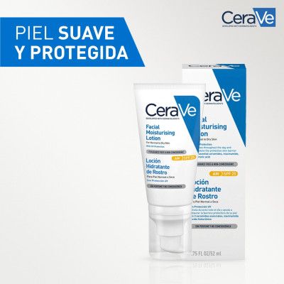 CERAVE Loción Hidratante de Rostro SPF 25 52 ml