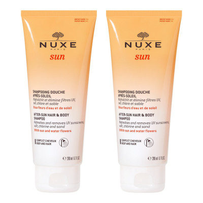 SUN Champú de Ducha After Sun para Cuerpo y Cabello 2X200 ml