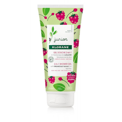 Gel de Ducha 2 en 1 con Avena BIO - Frambuesa - Cuerpo y cabello - Niños - 200 ml