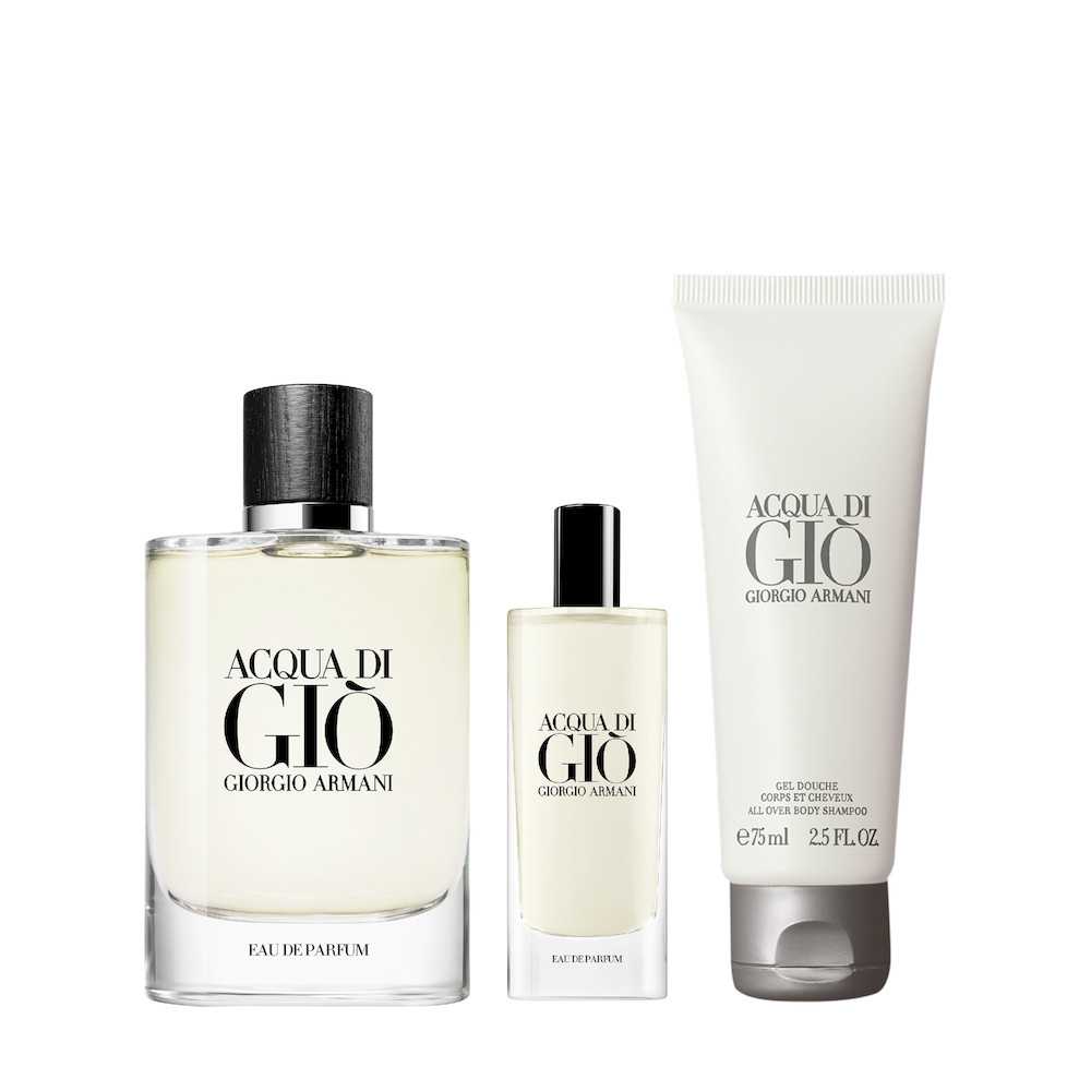 Acqua Di Giò Homme Men's Set EDP 125 ml + Mini 15 ml + Gel 75 ml