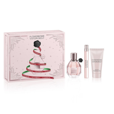 Flowerbomb Cofre mujer EDP 50 ml + Mini 10 ml + Loción Corporal 50 ml