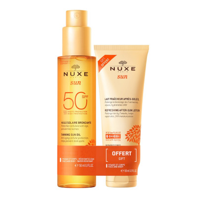 Nuxe Sun Aceite Bronceador SPF50 100 ml + Leche Refrescante Afetr Sun 100 ml