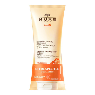 Nuxe Sun Champú de Ducha After Sun para Cuerpo y Cabello Duplo 2X200 ml