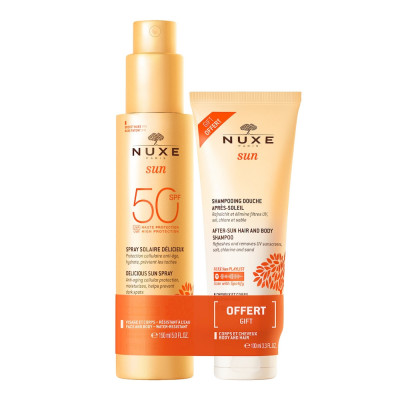 Spray Fundente Rostro y Cuerpo SPF50 150 ml + Champú de Ducha After Sun 100 ml