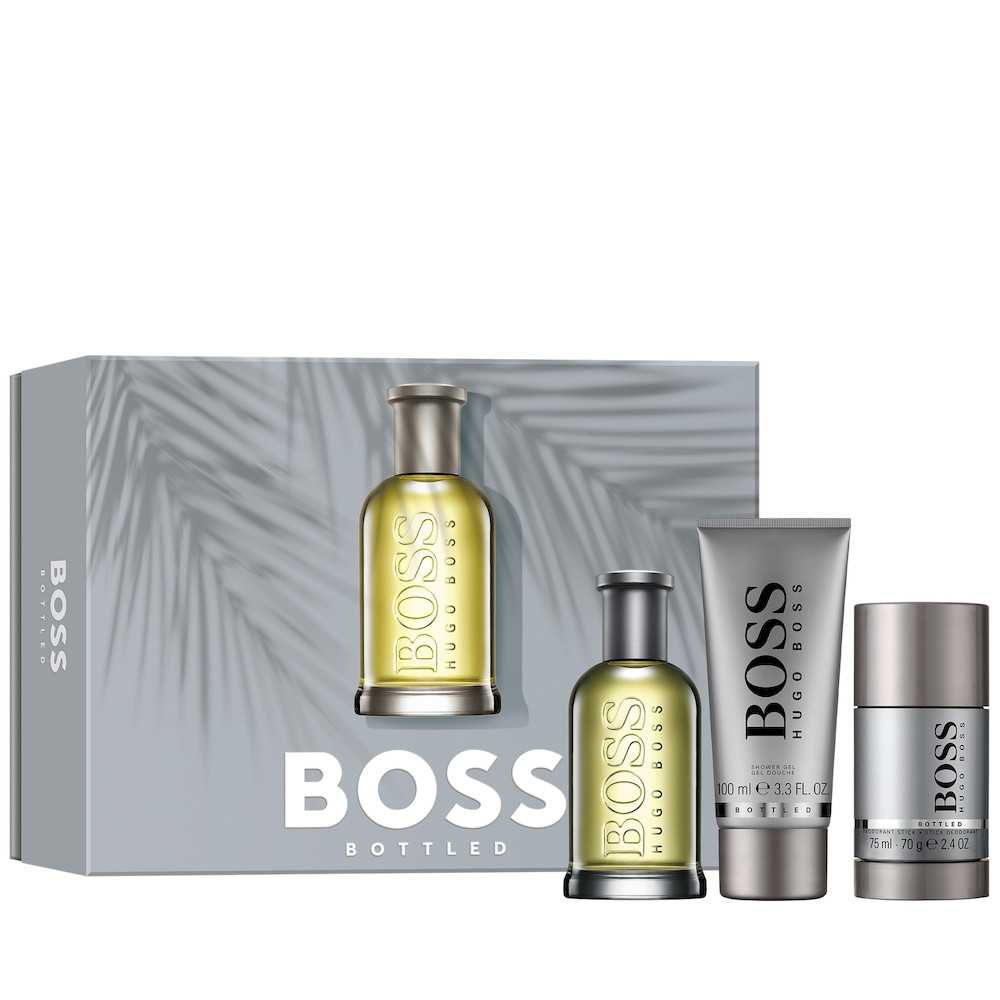 Boss Bottled Men's Case EDT 100 ml + Duschgel 100 ml + Deodorant 75 ml