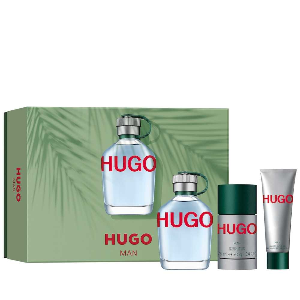 Hugo Man Coffret homme EDT 150 ml Deodorant 75 ml Gel douche 50 ml