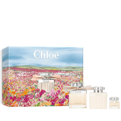 Chloé Estuche mujer EDP 75 ml + EDP 50 ml + Loción Corporal 100 ml + Mini 5 ml