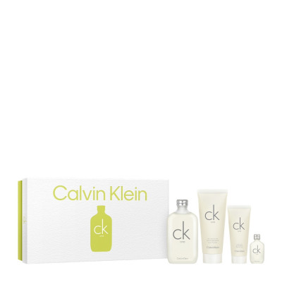 CK One Estuche Unisex EDT 200 ml + Gel 100 ml + Loción Corporal 100 ml + Mini 15 ml