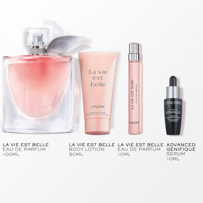 La Vie est Belle EDP 100 ml + Loción + EDP Mini 10 ml + Genifique