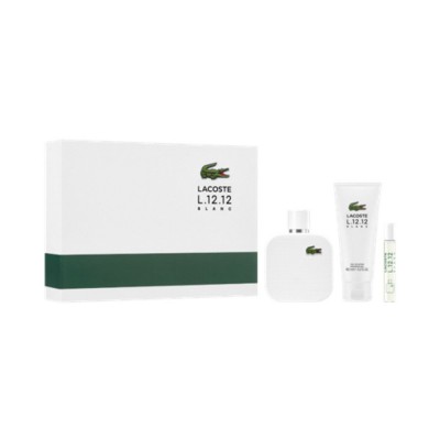 Lacoste L.12.12 Blanc EDT 100 ml + Gel de Ducha + EDT 7,5 ml